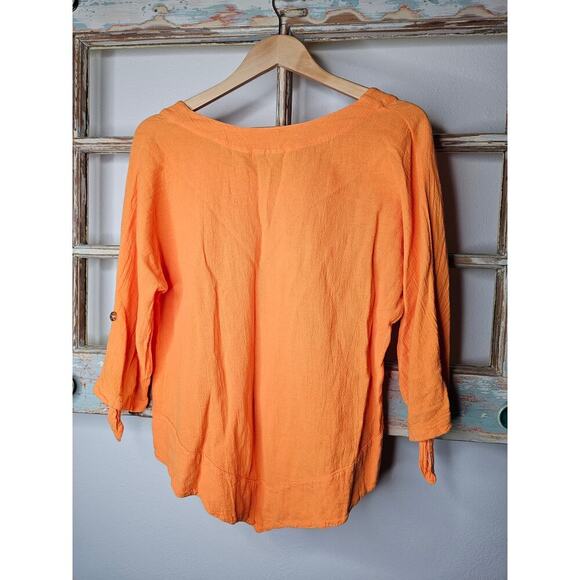Cotton Ways Citrus Flattering Dorie Tunic Style Top Size 1 / S/M - Picture 8 of 8